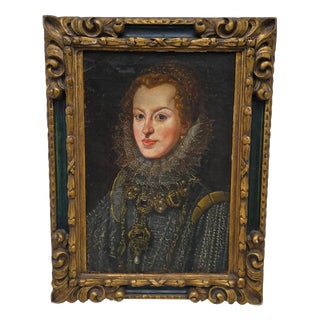 Circle of Juan Pantoja de la Cruz, Portrait of a Lady of the Spanish Court, 16th Century, Oil Painting For Sale