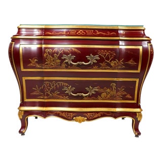 Exceptional Venetian Bombay Style Two Drawer Chest by Karges For Sale