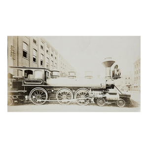 Antique Photograph Steam Locomotive Engine American Standard