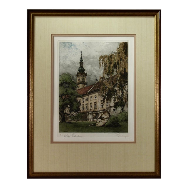 Josef Eidenberger Linz Landhaus, Austria 1977 Original Print For Sale