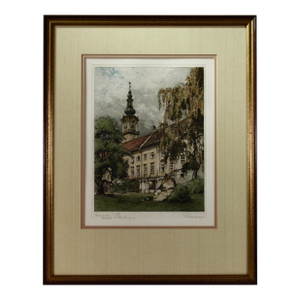 Josef Eidenberger Linz Landhaus, Austria 1977 Original Print