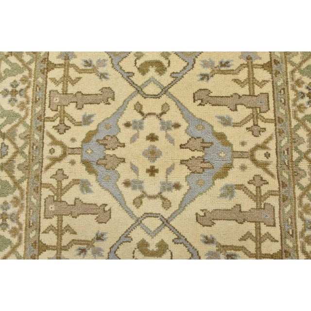 2020s Oushak Rug 4′ X 6’1” Ivory Wool Tribal Hand-Knotted Oriental Carpet For Sale - Image 5 of 13