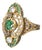19.2 Karat Gold Ring with Emeralds For Sale