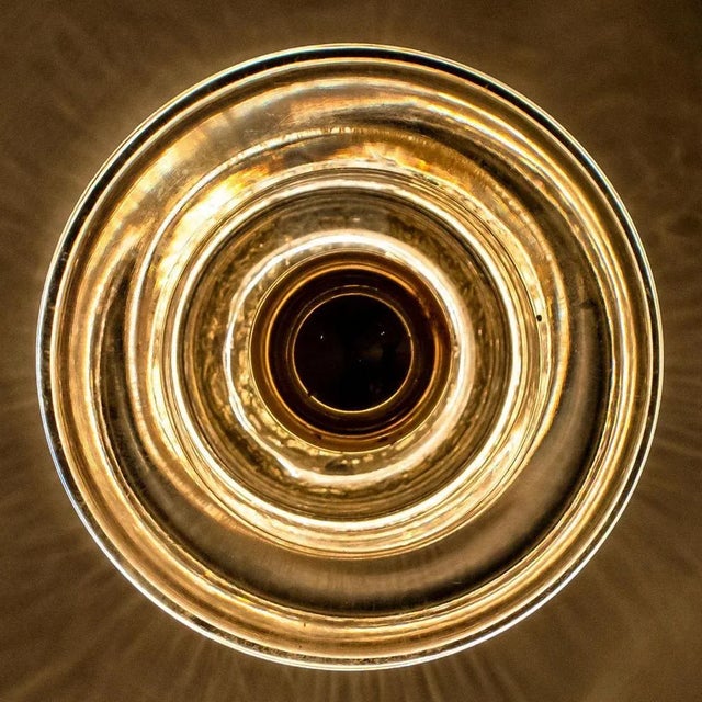 Gold Glass Brass Flush Mount from Cosack Leuchten, 1970s For Sale - Image 8 of 13