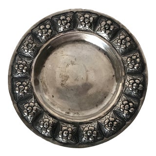 1940s Sanborn Mexican Sterling Desert Rose Dish For Sale