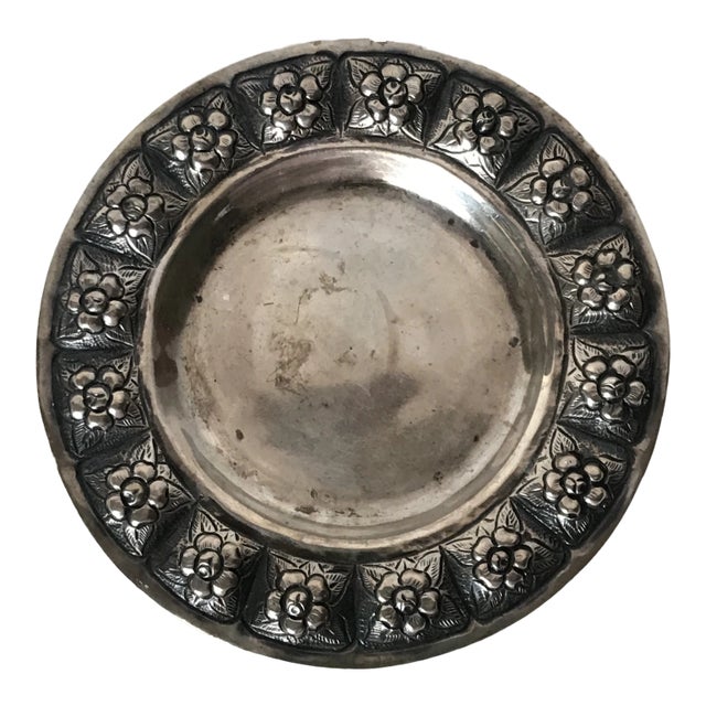 1940s Sanborn Mexican Sterling Desert Rose Dish For Sale