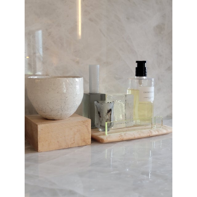 Handmade Japanese Crackle Glaze Ceramic Chawan Matcha Bowl by Yoshio Kangawa - One of a Kind For Sale - Image 11 of 12