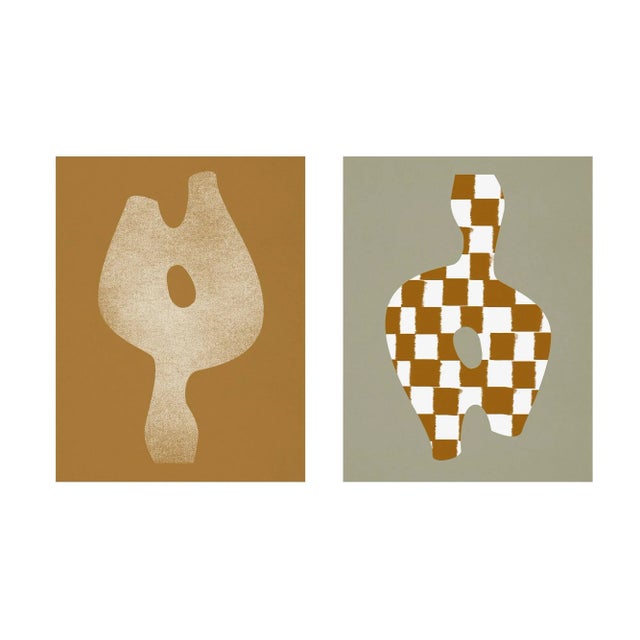 Contemporary Checkered Abstract Giclee Prints - Set of Two For Sale - Image 4 of 4