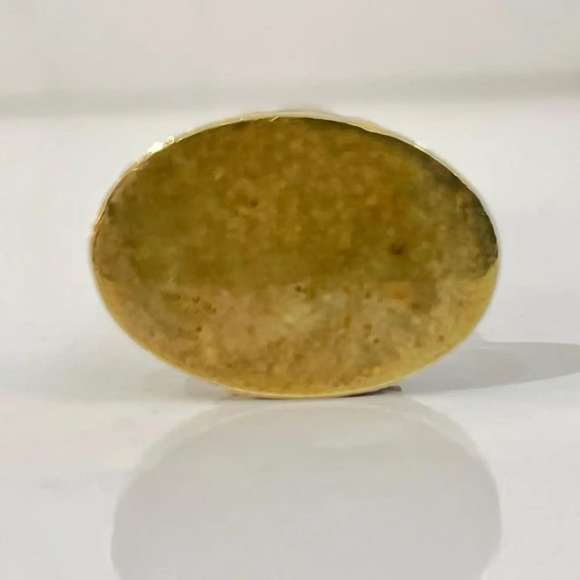 Wax Antique French 1880s Nature Decor Cast Bronze Blank Oval Wax Seal Stamp For Sale - Image 7 of 11