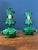 Green Art Deco Malachite Glass Perfume Bottles Pair For Sale - Image 8 of 18