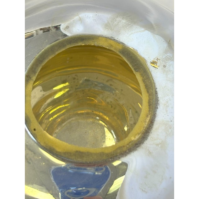 Vintage 2-Piece Pedestal Compote Bowl Made of Blown Mercury Glass For Sale - Image 11 of 14