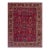 1920s Red Field Formal Cypress Trees Room Size Antique Sarouk Knotted Wool Rug For Sale