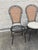1970s Set of 4 Vintage French Bistro Style Wrought Iron & Cane Chairs For Sale - Image 4 of 10