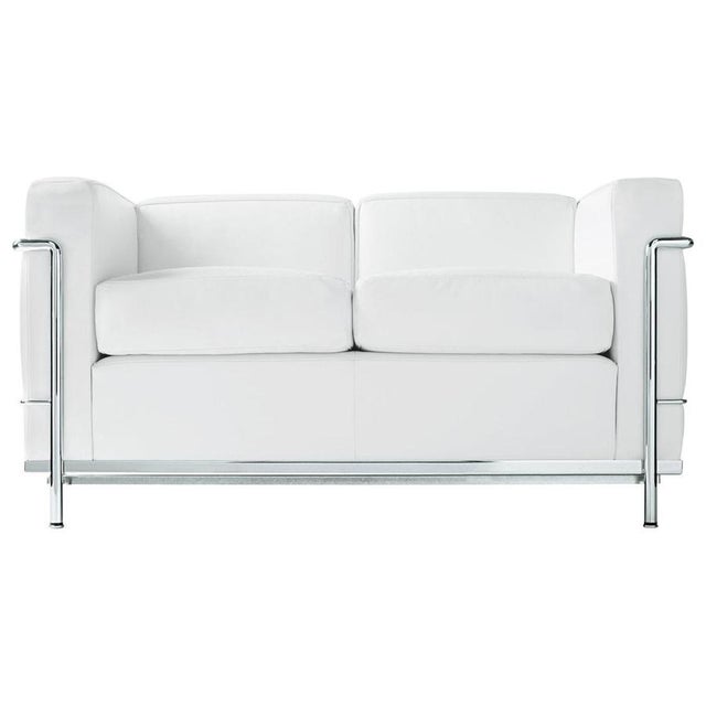 LC2 Two-Seat Sofa by Le Corbusier, Pierre Jeanneret, Charlotte Perriand for Cassina For Sale - Image 6 of 9
