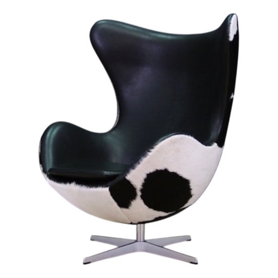 Vintage Danish Egg Chair by Arne Jacobsen for Fritz Hansen, 1980s For Sale