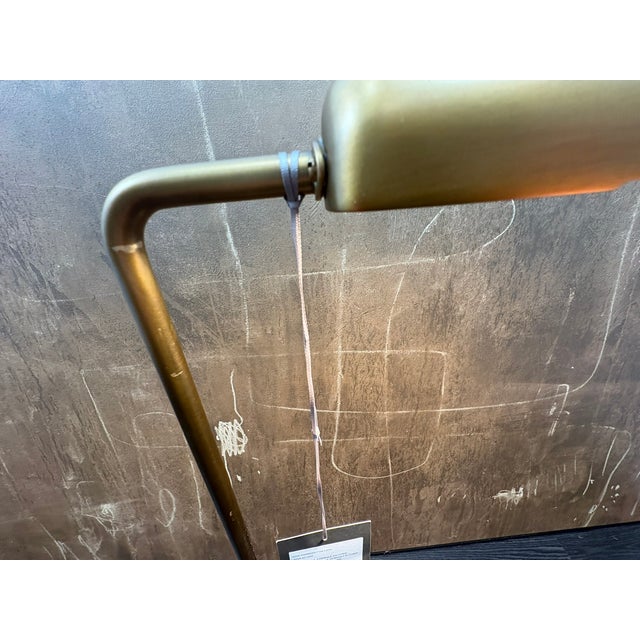 Contemporary Model Rh 1930s Parisian Task Floor Lamp Antiqued Brass | Adjustable Height | Dimmable Led Task Lighting For Sale - Image 10 of 18