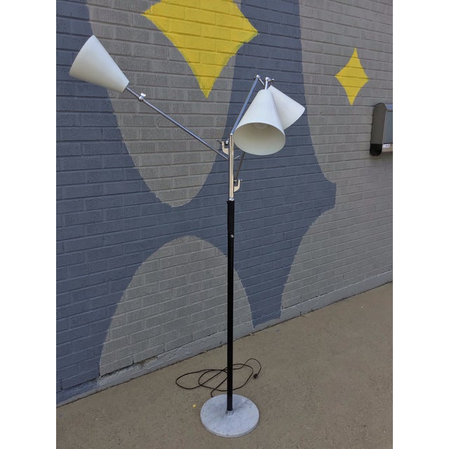 Mid-Century Modern 1960s Mid-Century Modern Triennial Floor Lamp, Attributed to Angelo Lelii for Arredoluce For Sale - Image 3 of 12