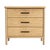 Spritely Home Accent Furniture Lennon 34 in. W Rectangular Wood 3 Drawer Rounded Leg Dresser, Light Natural Wood For Sale - Image 4 of 8