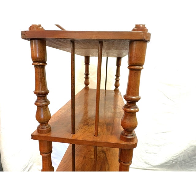 Early 1900's Victorian Étagère With Turned Legs and Four Fixed Shelves For Sale - Image 14 of 18