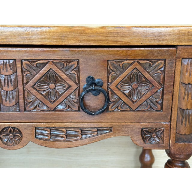 Large Spanish Nightstand with Drawer, 1920 For Sale - Image 12 of 15