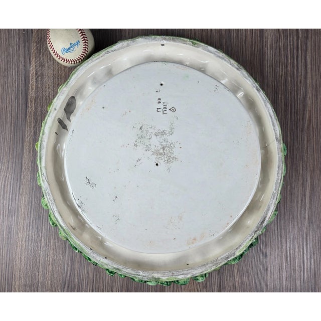 Early 21st Century 15" Della Robbia Style Infant Jesus Italian Majolica Wall Plaque For Sale - Image 5 of 17