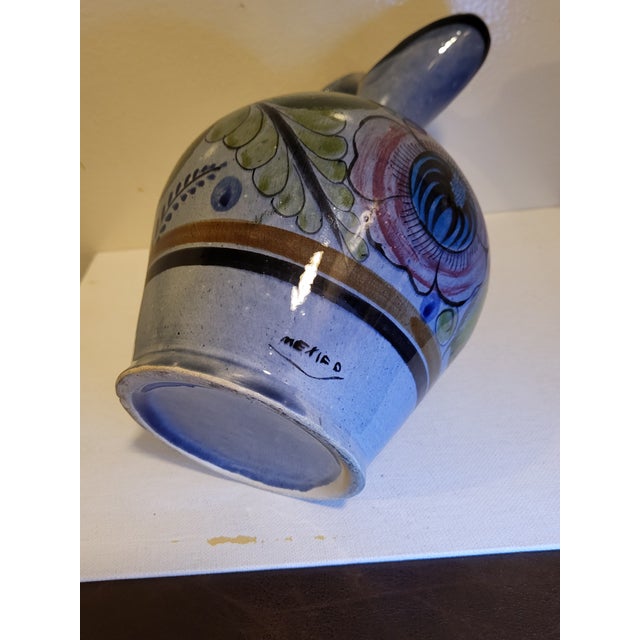 Ceramic Vintage Tonala Pottery Pitcher For Sale - Image 7 of 8