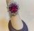 A classic, Cocktail ring 5 Carat Rubelite and 4.5 Carat Diamond 18 Karat White Gold Cocktail Ring Estate Gold: 18 Karat...