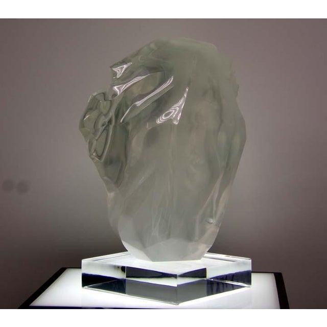 Frederick Hart "Breath of Life" Lucite Acrylic Sculpture Hand Signed For Sale - Image 12 of 13