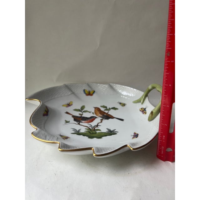 White Vintage Herend Rothschild Leaf Dish For Sale - Image 8 of 13