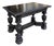 Antique 19c Jacobean Ebony Writing Side or Breakfast Table For Sale