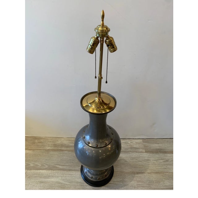James Mount Style Patkong and Brass Urn Lamp For Sale - Image 13 of 13