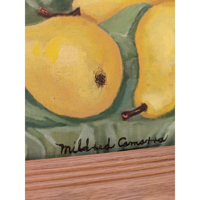 1960s Vintage 1960s Original Still Life Fruit Painting Signed For Sale - Image 5 of 9