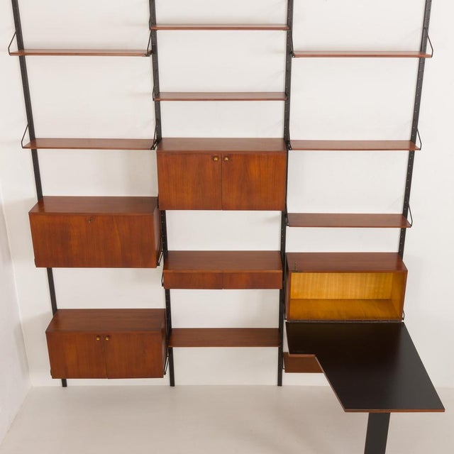Large Mid-Century Modern Italian Wall Unit with Hidden Desk, 1960s For Sale - Image 9 of 18