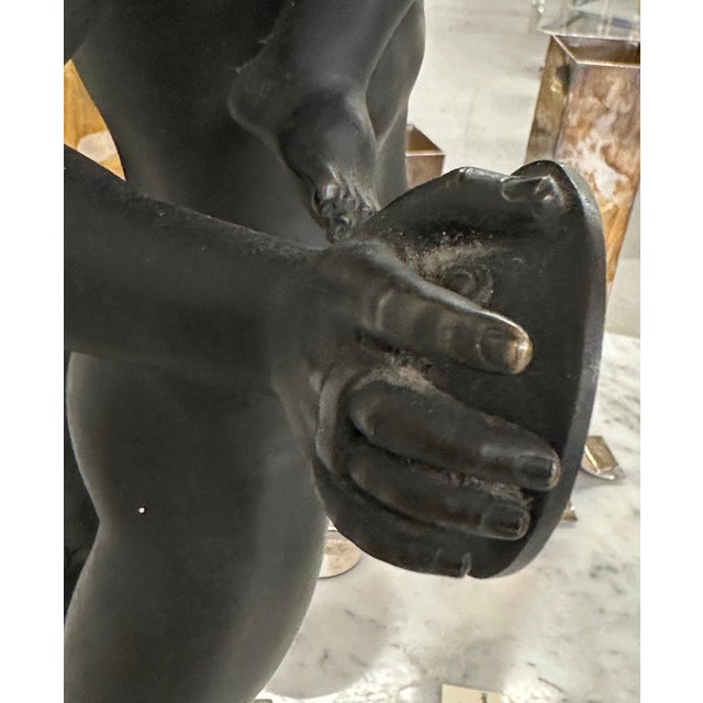 Large Neo Classical Grand Tour Bronze of Satyr and infant Dionysus Bacchus For Sale - Image 12 of 12