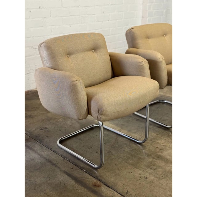 1980s Cantilevered Loungers Attributed to Harvey Probber - Pair For Sale - Image 11 of 12