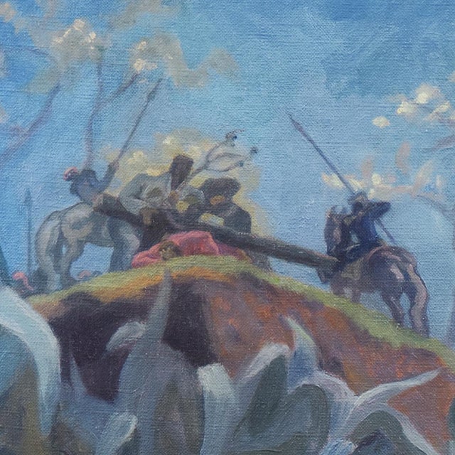 Mid-Century Modern 'Motif From Ibiza' by Harriet Fischer, 1951, Post-Impressionist Woman Artist, Paris, Madrid, Copenhagen For Sale - Image 3 of 13