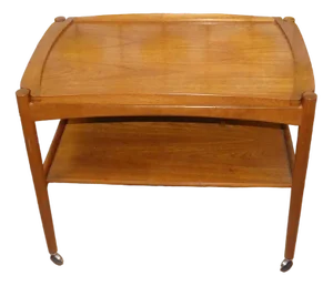 Mid-Century Danish Teak Serving Trolley by Poul Hundevad for Bernstorffsminde Møbler, 1960s