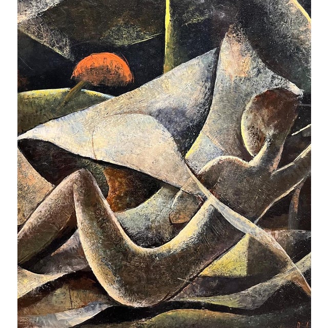 Modern Vivaldo Martini, Abstract Composition No. 3, Oil on Masonite, 1960 For Sale - Image 3 of 12