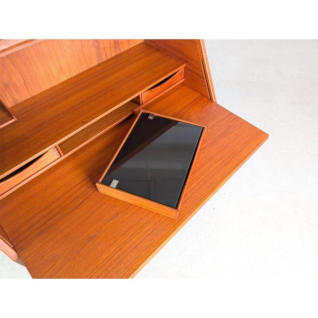 Mid-Century Danish Teak Secretary by Nils Jonsson for HJN Mobler For Sale - Image 13 of 15