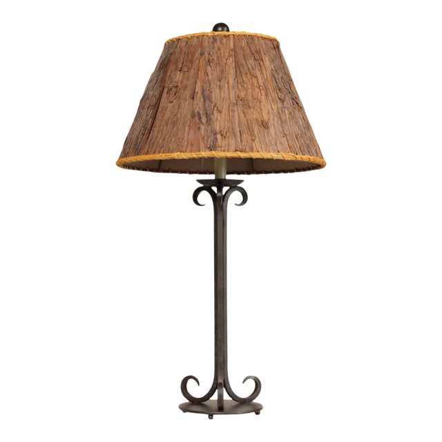 Early 21st Century The Natural Light Rustic Style Wrought Iron Table Lamp For Sale