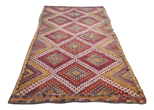 Vintage Turkish Kilim Rug - 6' x 10'4"