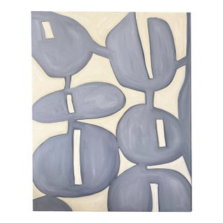 Original Abstract Geometric Painting, Oil on Canvas, 24" X 30" by Tatiana Duperault For Sale