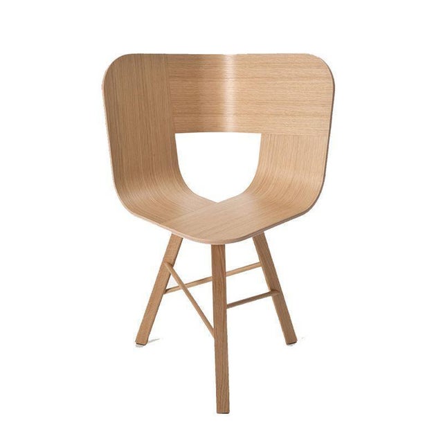 Tria wood 3 legs chair, natural oak by Colé Italia with Lorenz & Kaz (2019). Dimensions: H 82.5, D 52, W 61 cm. Materials:...