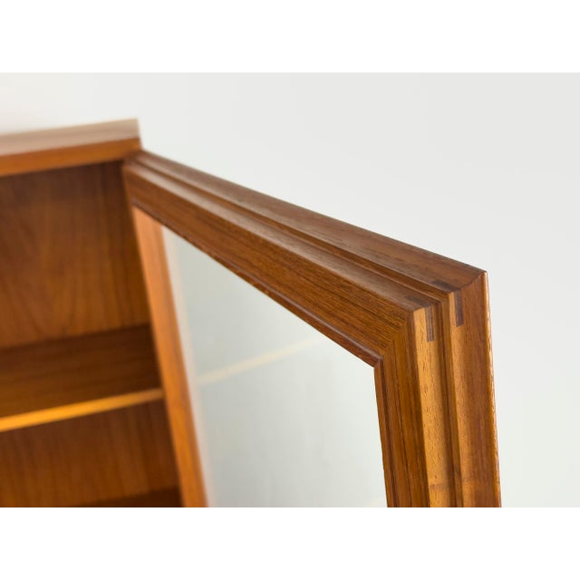 Wood Teak Cabinet with Glass Doors from Omann Jun, 1960s For Sale - Image 7 of 18