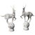 Cast Iron Stag Deer on Ball Garden Finial Sculptures, Set of 2 For Sale - Image 12 of 12