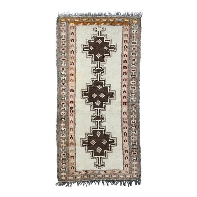 Vintage Tribal Gabbeh Rug 3'3'' x 6'3'' For Sale