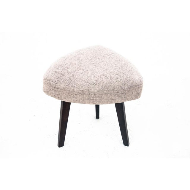 Vintage Danish Beige Stool, 1960s For Sale - Image 4 of 4