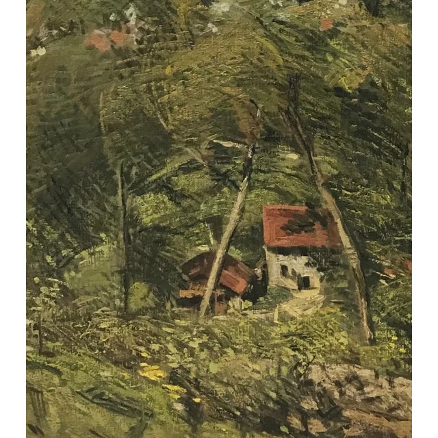 César Alphonse Bolle, House Seen from Above, Oil on Canvas For Sale - Image 4 of 8