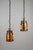 Pendants in Brass and Amber Glass by Josef Brumberg for JBS Leuchten, 1970s, Set of 2 For Sale - Image 12 of 12