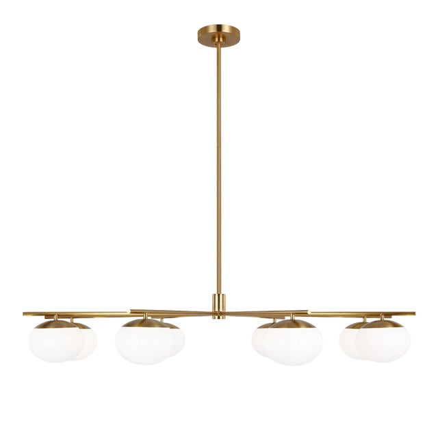 ED Ellen DeGeneres by Visual Comfort Studio Lune Extra Large Chandelier, Burnished Brass For Sale